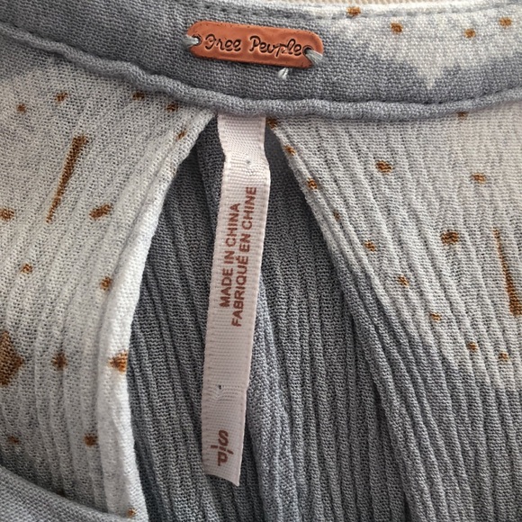 NWOT Free People Womens Dress Size / Top (S) Medallion Print, Light blue gray . - Picture 4 of 9